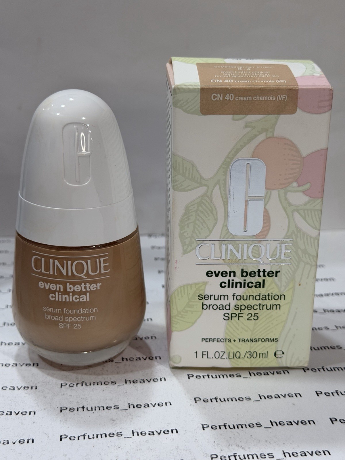 Clinique Even Better Clinical Serum Foundation CN40 Cream Chamois 1oz SPF 25 NEW