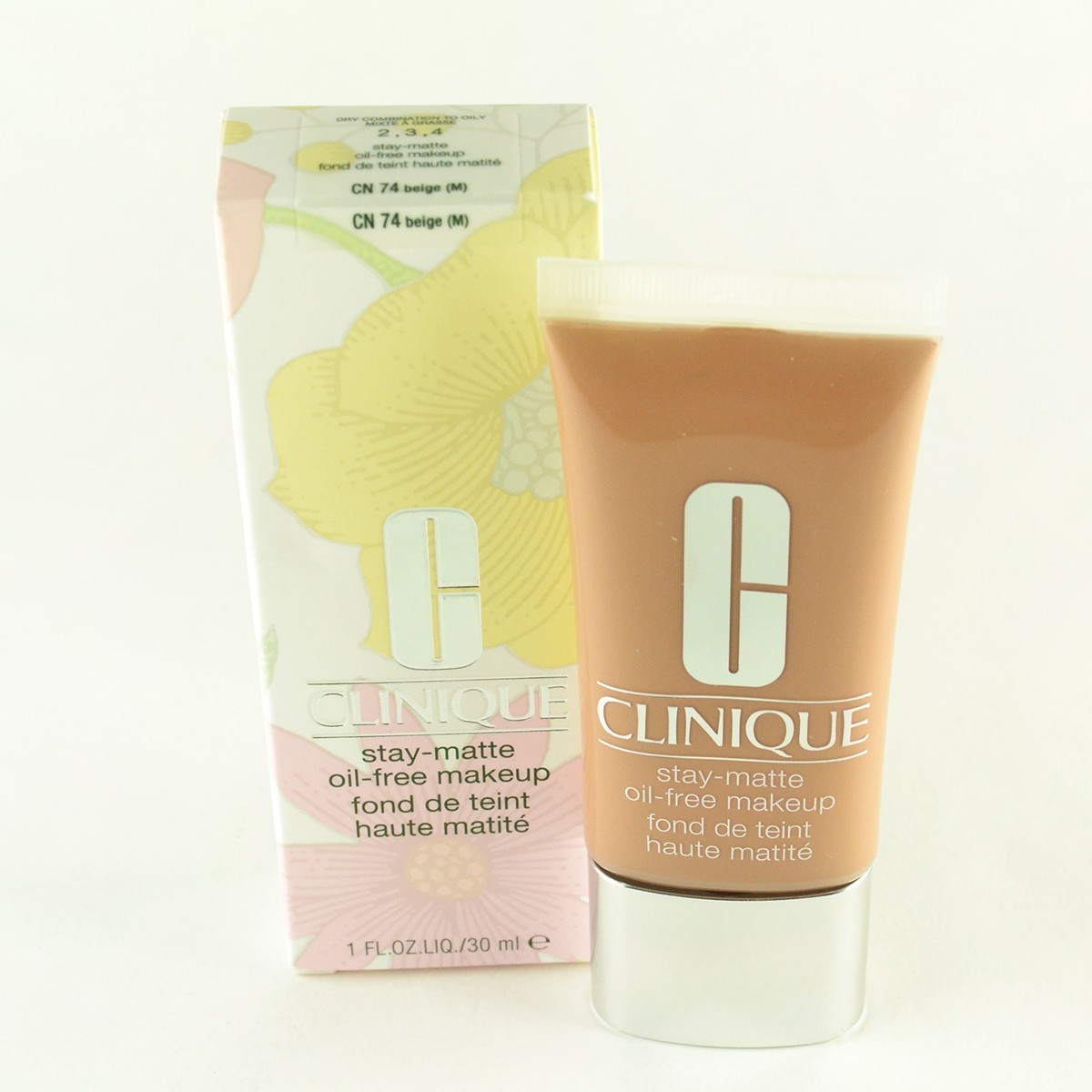 Clinique Stay-Matte Oil-Free Makeup CN 74 BEIGE (M) – Size 30mL / 1 Oz. New