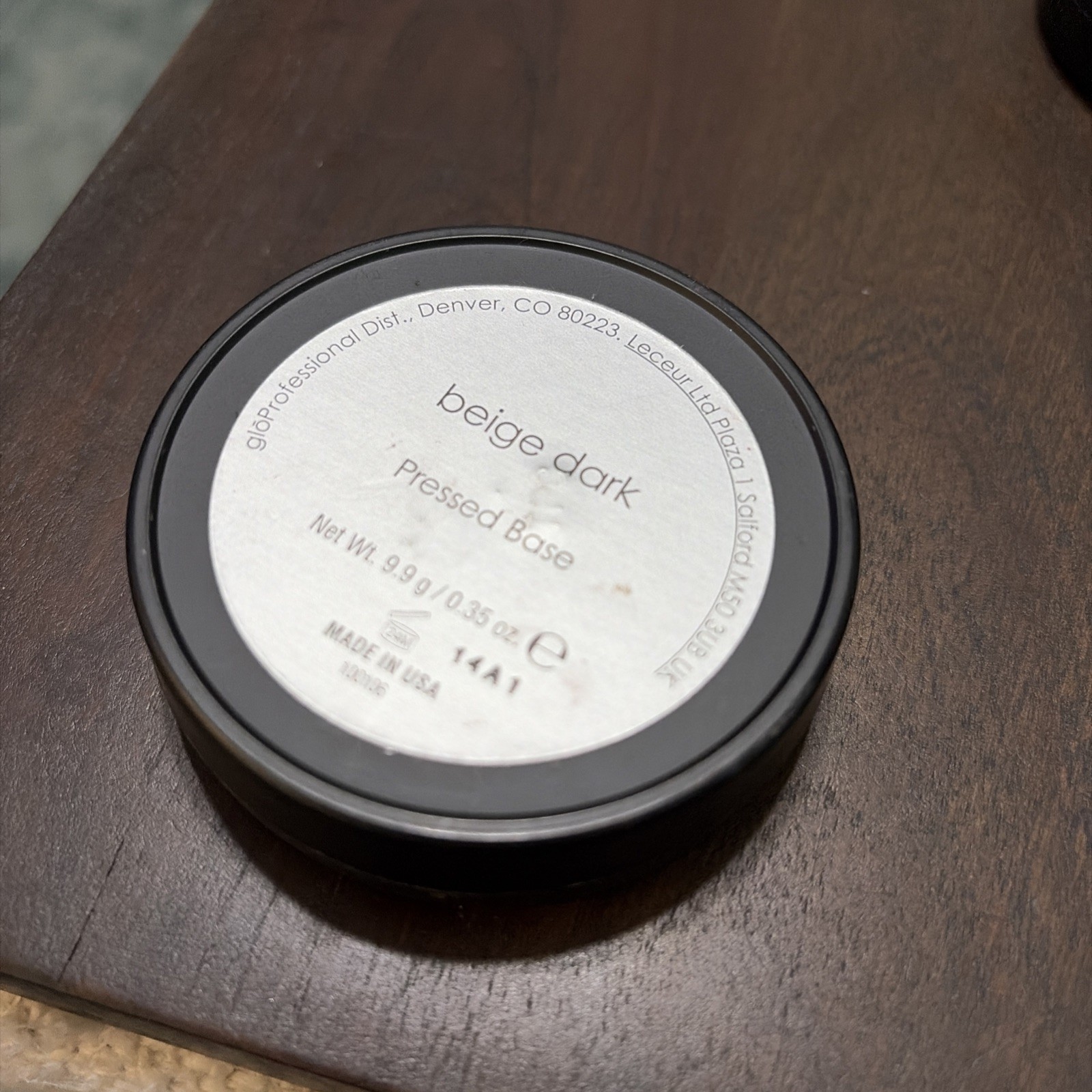 Glo Minerals GloPressed Pressed Base Powder BEIGE DARK .35 oz Read Desc