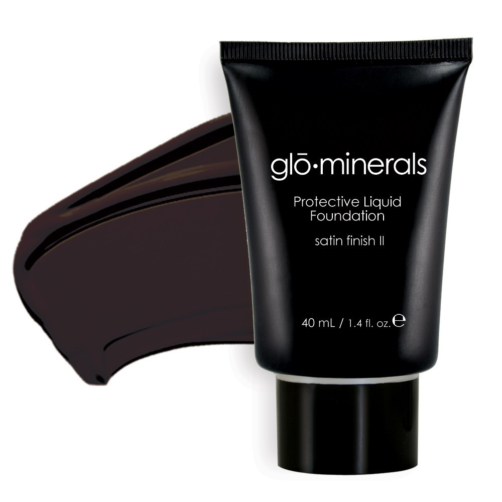 glominerals Protective Liquid Foundation Satin II 1.4oz – cocoa dark