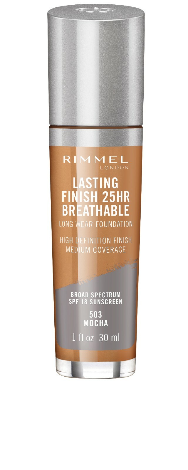 New Rimmel Lasting Finish 25 Hour Breathable Foundation in 503 Mocha (Sealed)