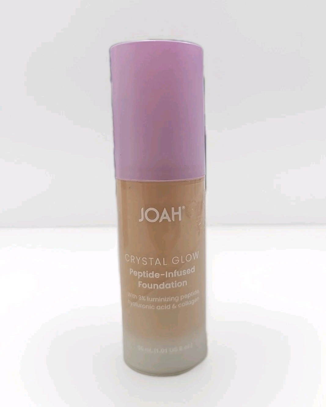 JOAH Crystal Glow Peptide-Infused Foundation, LW060, Light W/ Warm Undertones