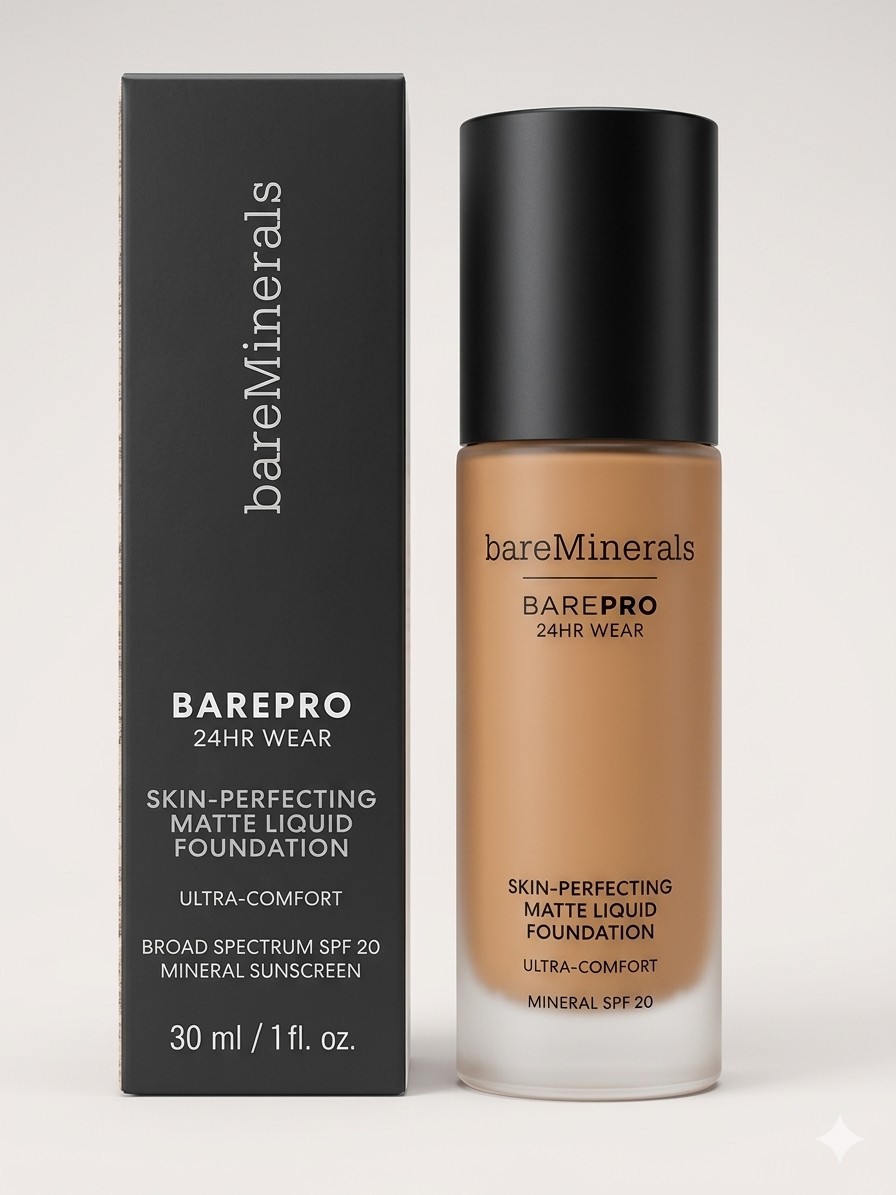 BareMinerals BAREPRO PERFORMANCE Wear Liquid Foundation Medium Deep 40 Warm