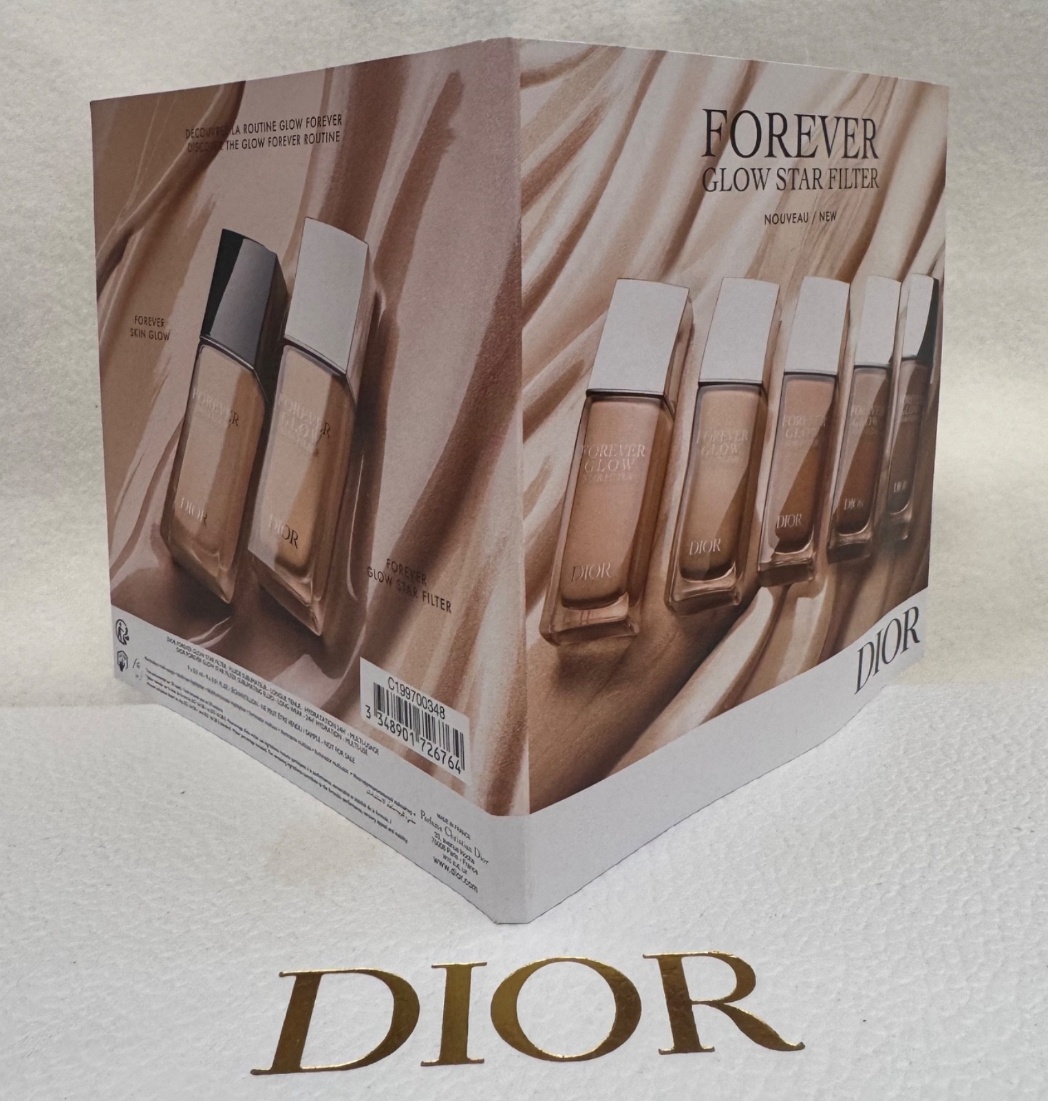 Dior Forever Glow Star Filter Highlighter 9 shades Sample Tester Card, NEW AUTH