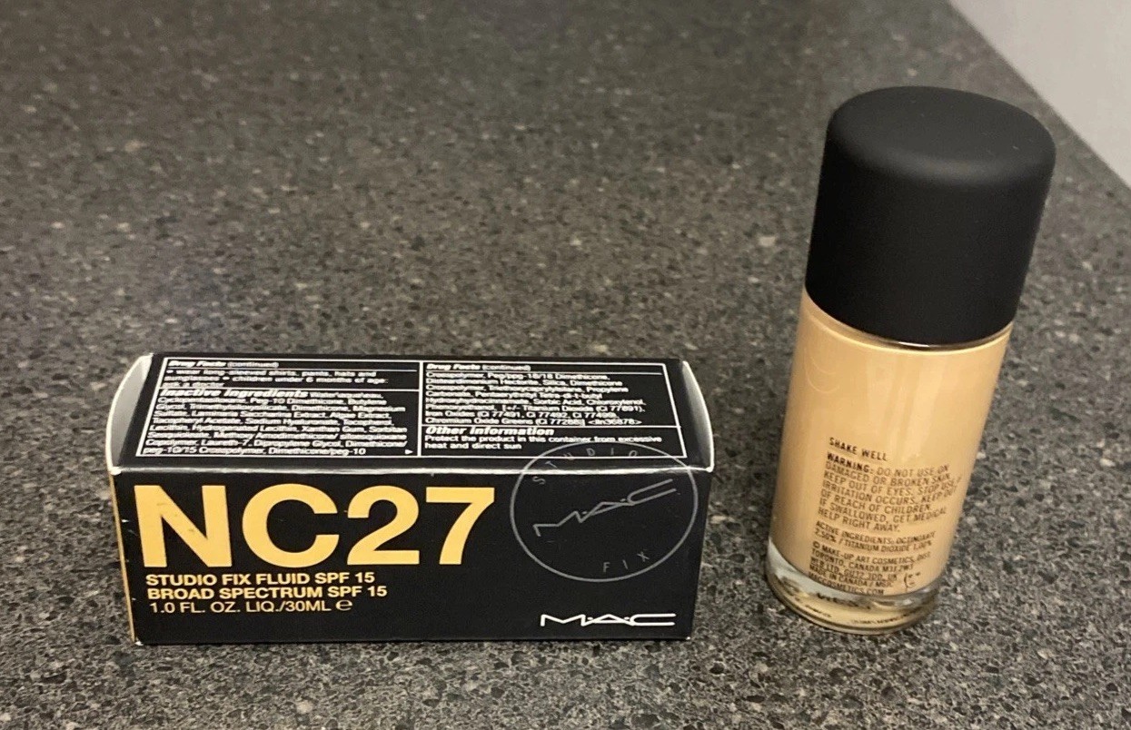 Mac Cosmetics Studio Fix Fluid SPF 15 Foundation Original Formula 1.0 Fl Oz NC27