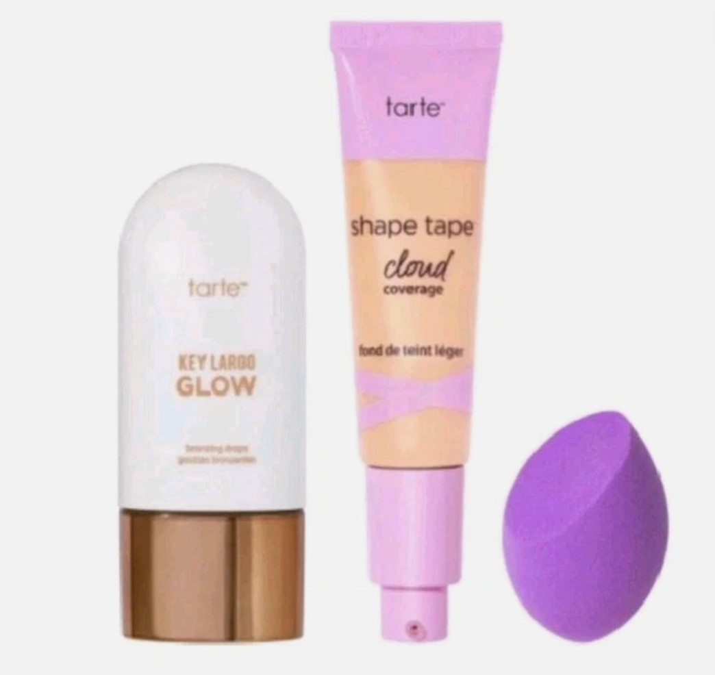 Tarte 3-Piece Key Largo Bronze Set Shape Tape Cloud Coverage Foundation 22N