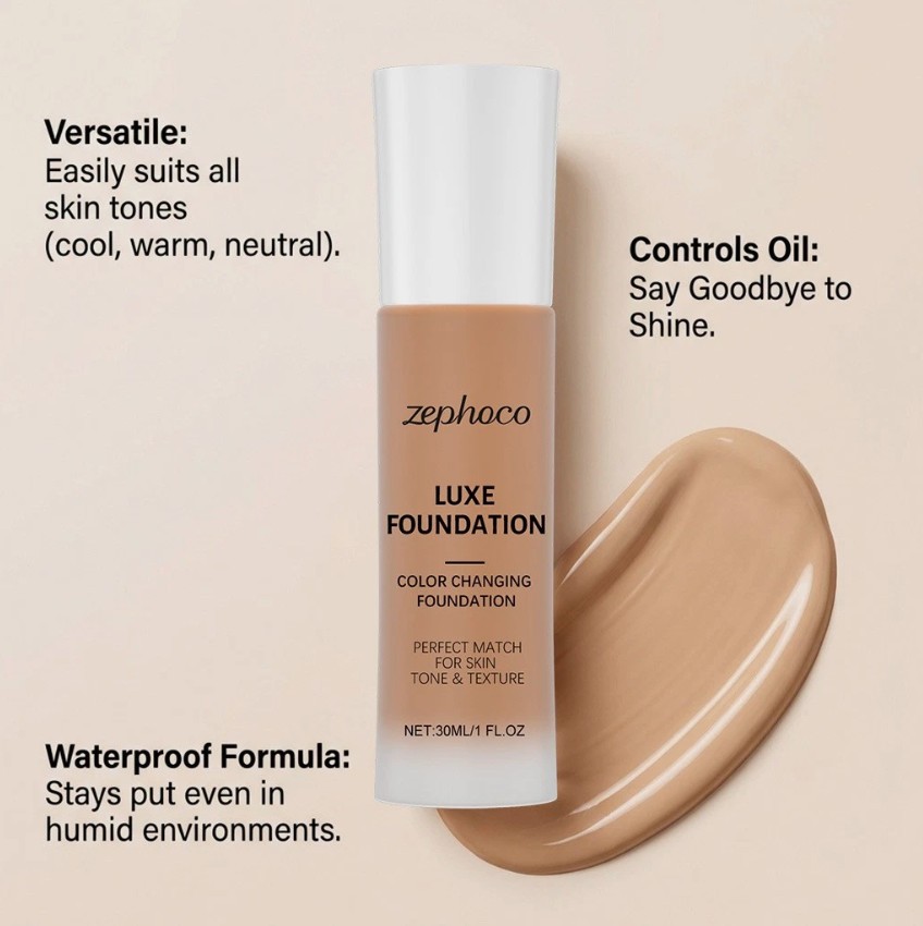 LUXE Intelligent Color Correcting Foundation, 30ml/1 fl oz – Fits All Skin Tone