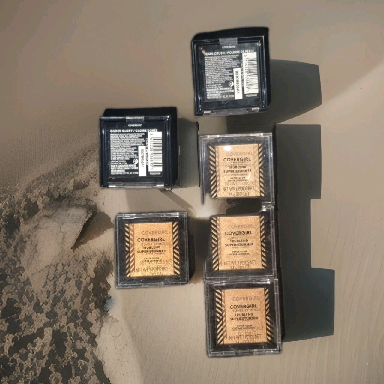 LOT OF 6 COVERGIRL TRUBLEND SUPER STUNNER HYPER-GLOW PRESSED POWDER MIXED SET