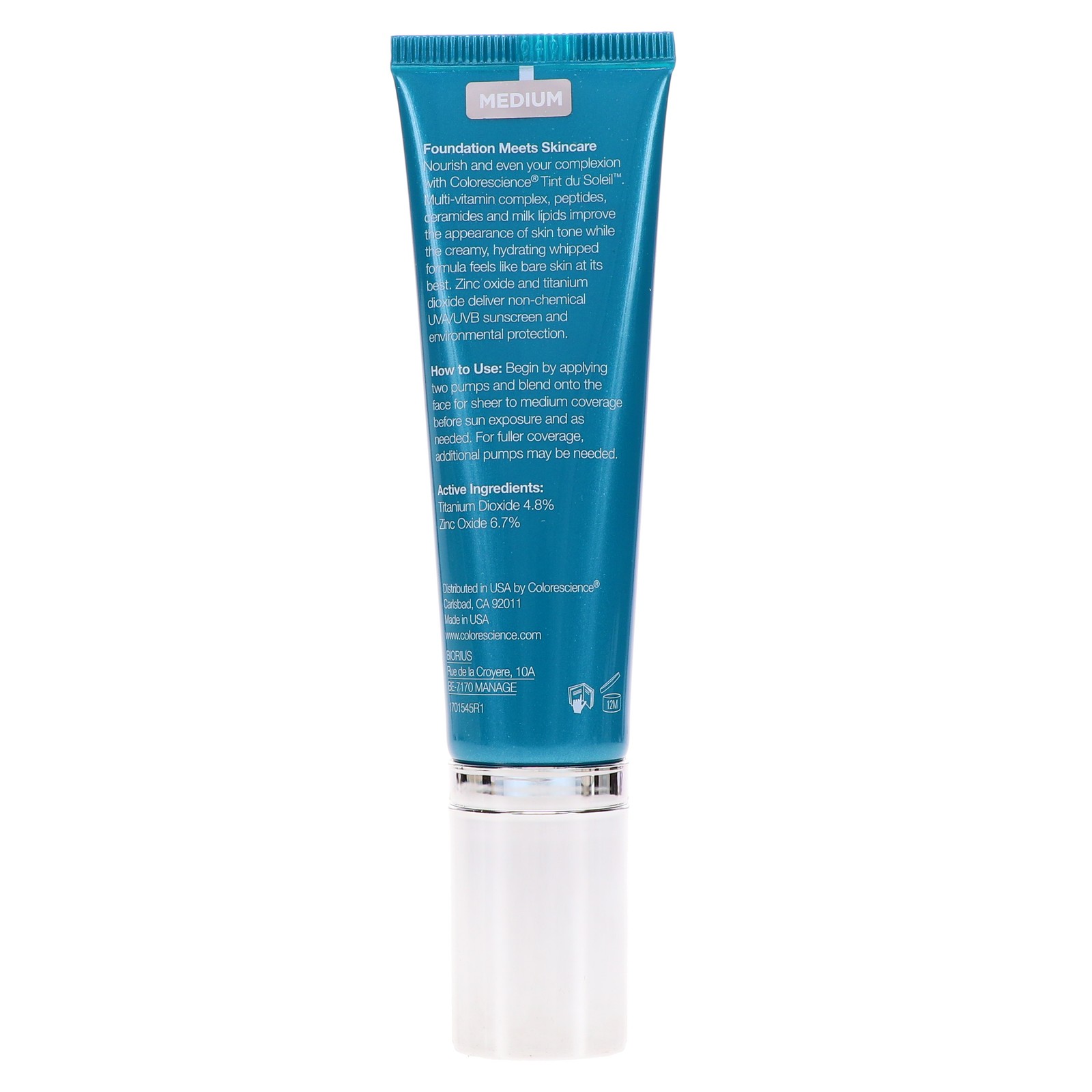 Colorescience • Tint du Soleil SPF 30 UV Protective Foundation • MEDIUM • 1oz