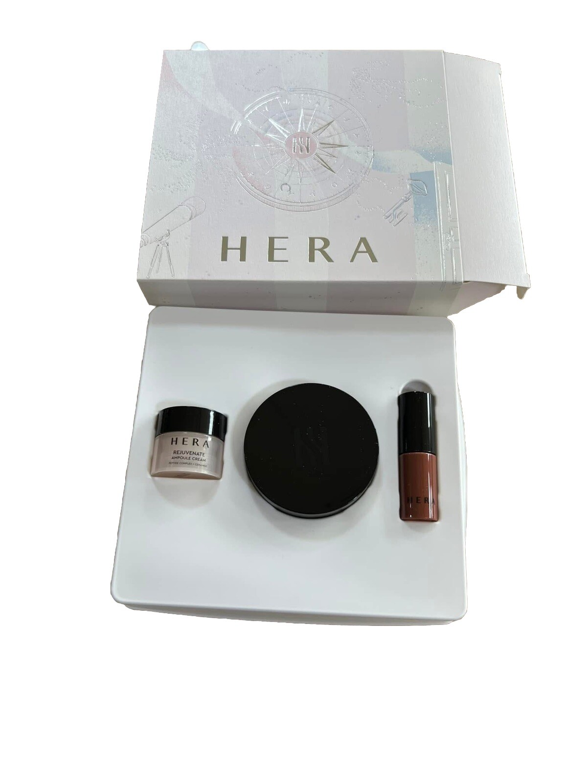 HERA 3 Pieces Black Cushion Foundation, Ampoule Cream + Matte Liquid Lip #462