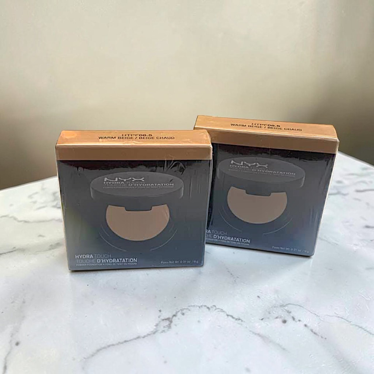 Lot of 2 NYX Hydra-Touch Powder Foundation HTPF08.5 warm beige