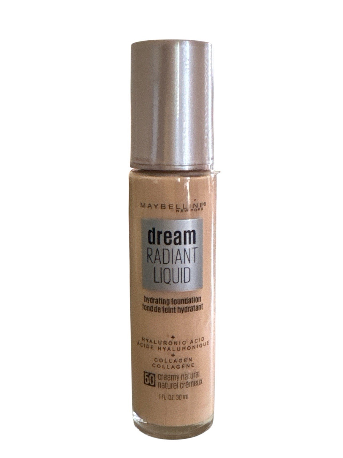 Maybelline Dream Radiant Liquid Hydrating Foundation 50 Creamy Natural 1 oz