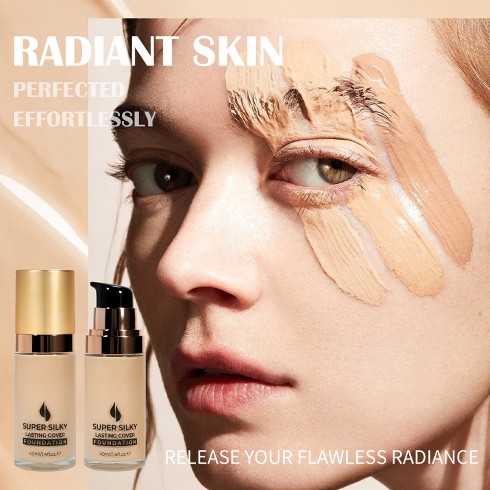 Women Liquid Foundation For Base Makeup Face Foundation Transfer-proof 1Pcs