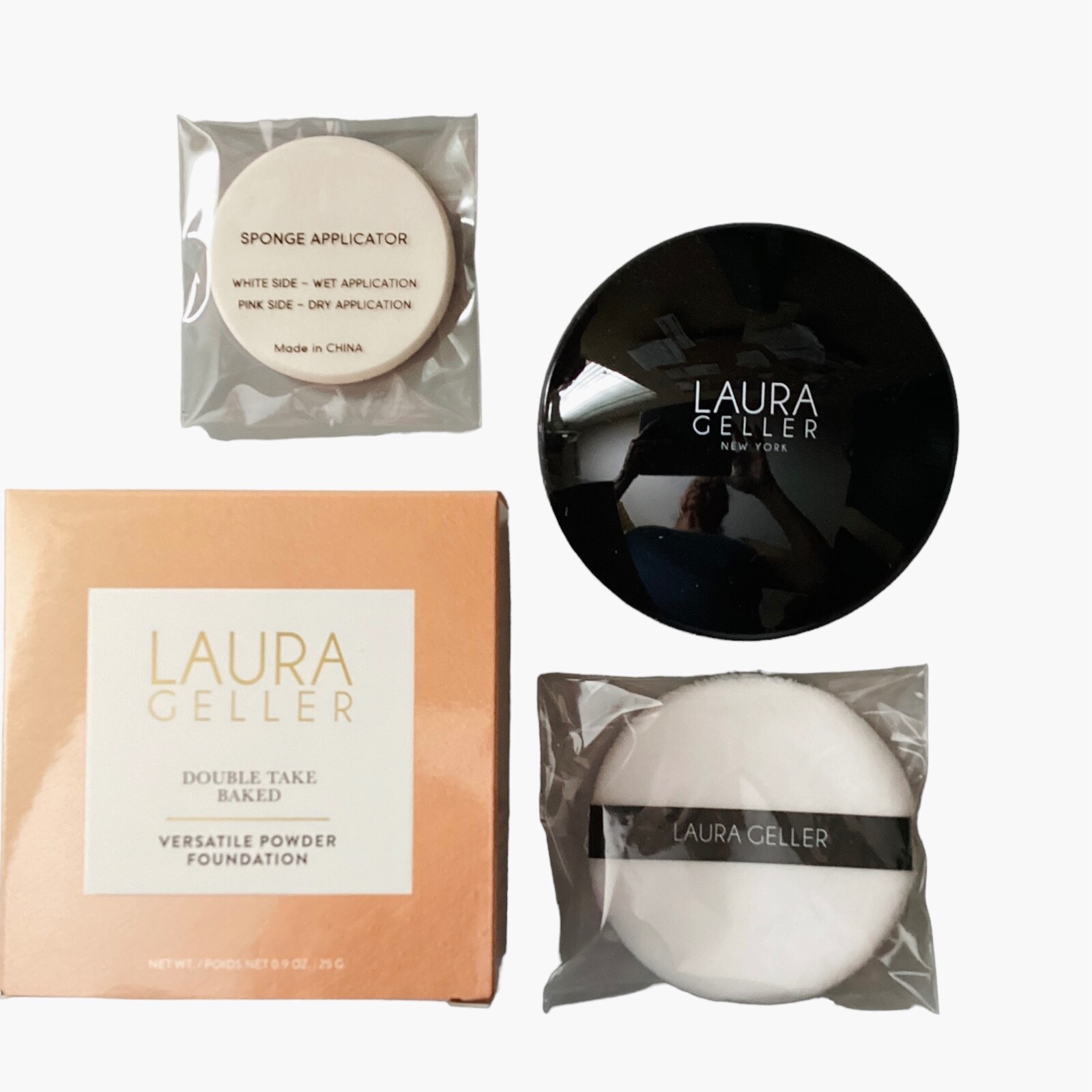 LAURA GELLER BAKED DOUBLE TAKE POWDER FOUNDATION – FAIR (NWB/ Choose Size)