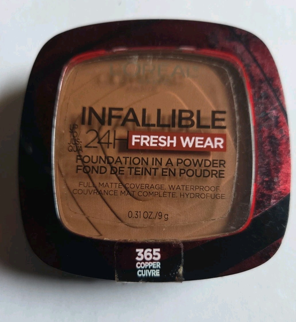 Loreal Paris Infallible Up to 24H Fresh Wear Powder- 365 Copper .31 Oz NIB