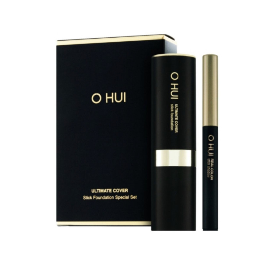 OHUI Ultimate Cover Stick Foundation (SPF50+, PA+++) 15g #01 Milky Beige Set