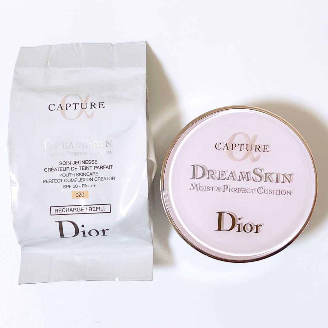 Dior CAPTURE DREAMSKIN Moist Cushion Aging-care Foundation Refill 15gx2pcs +Case