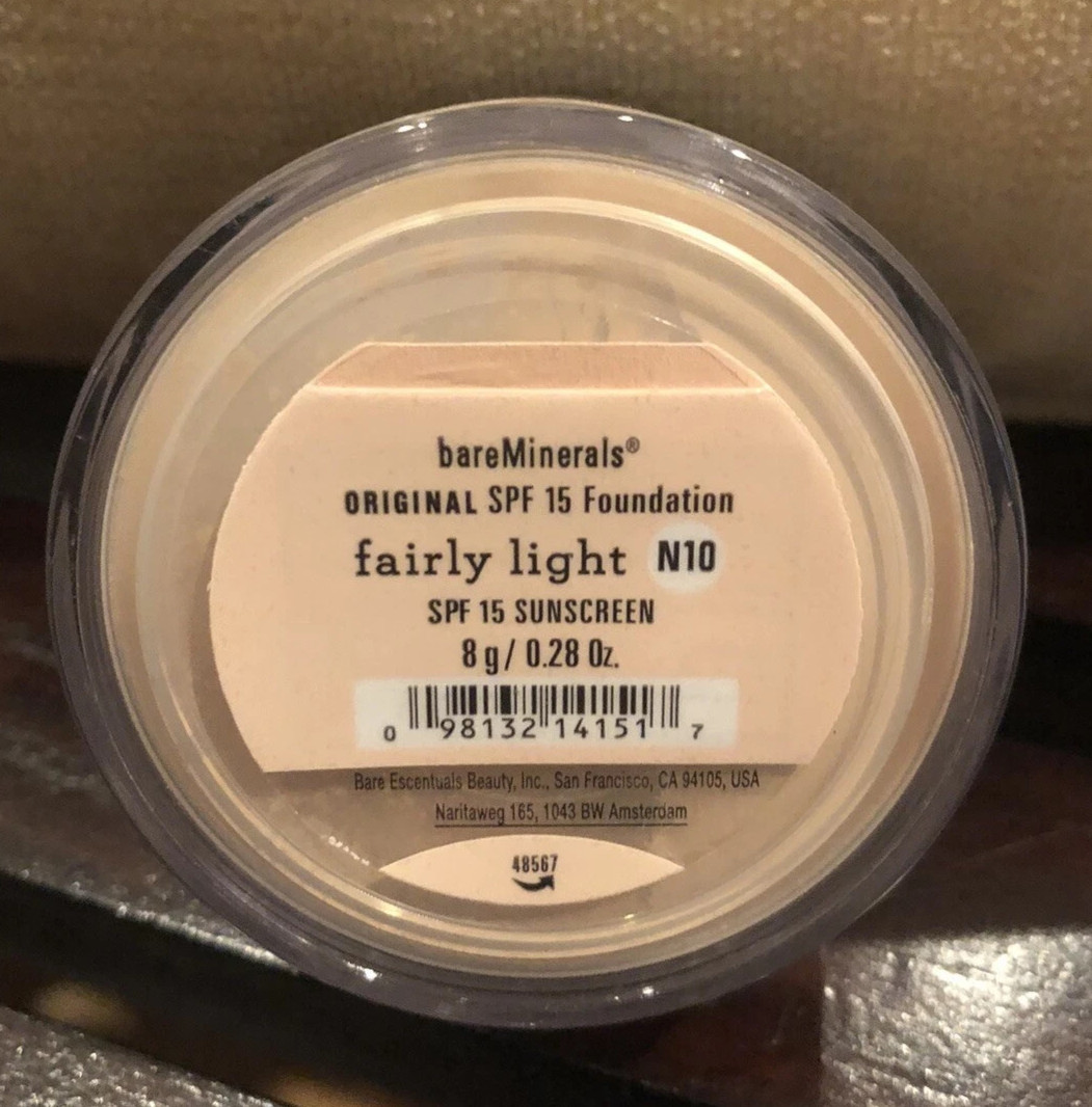 bareMinerals Original SPF 15 Loose Powder Foundation Fairly Light N10 New 8g