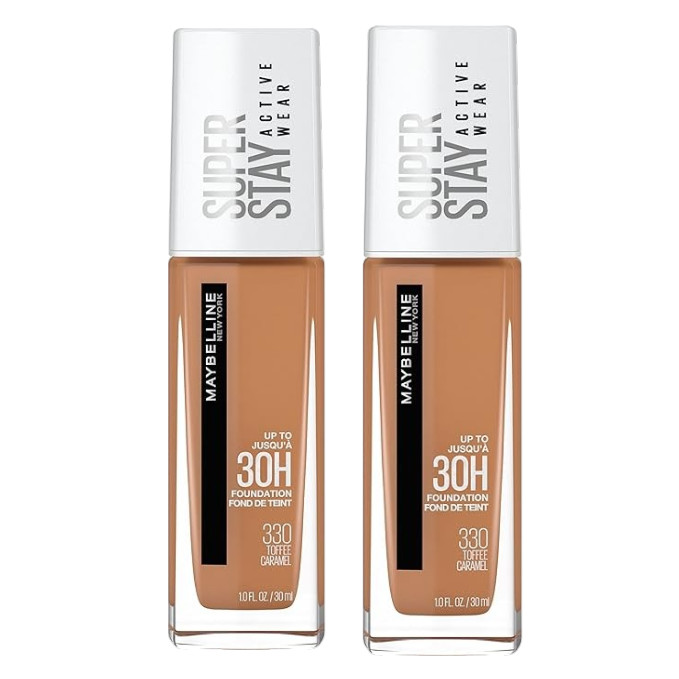 2 Pack Maybelline Superstay Full Coverage 30H Foundation 330 Toffee Caramel