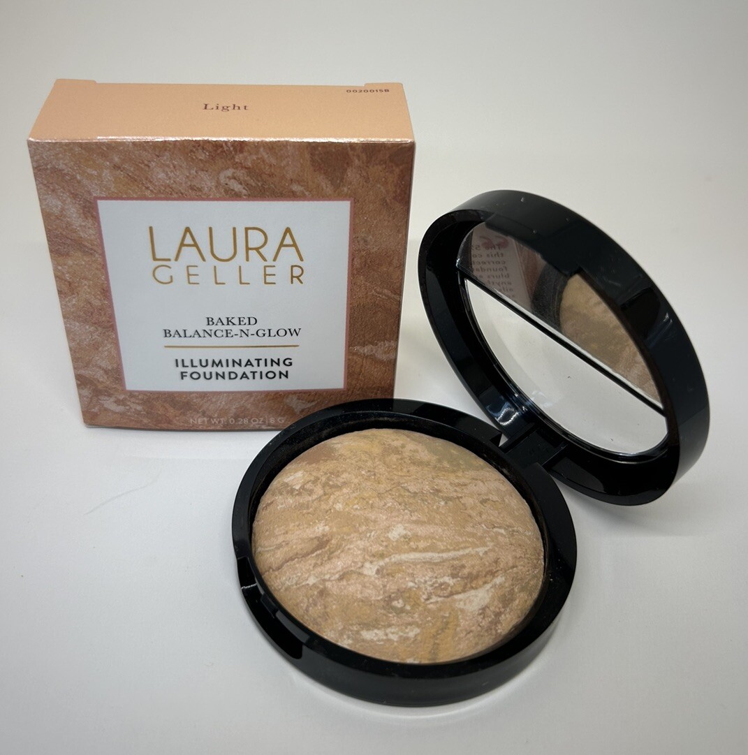Laura Geller Baked Balance-N-Glow Illuminating Powder Foundation .28oz Light NEW