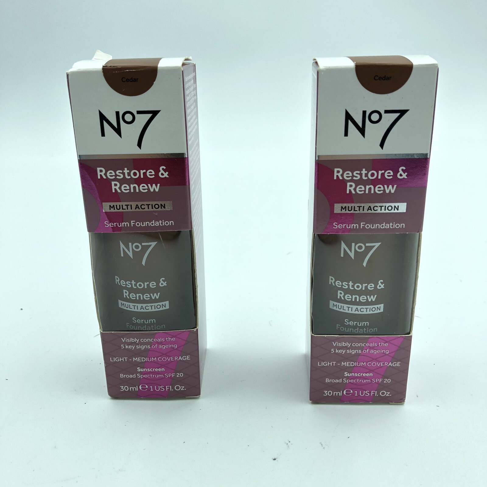 No7 Restore & Renew Multi Action Serum Foundation(Light-Medium Coverage) SPF20