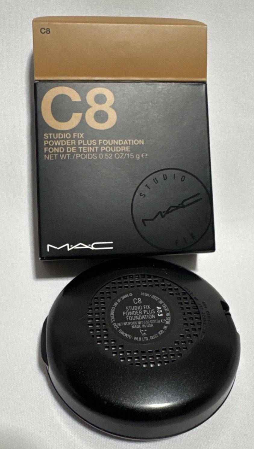 MAC Studio Fix Powder Plus Foundation Shade C8 Full Size 15g Original Formula