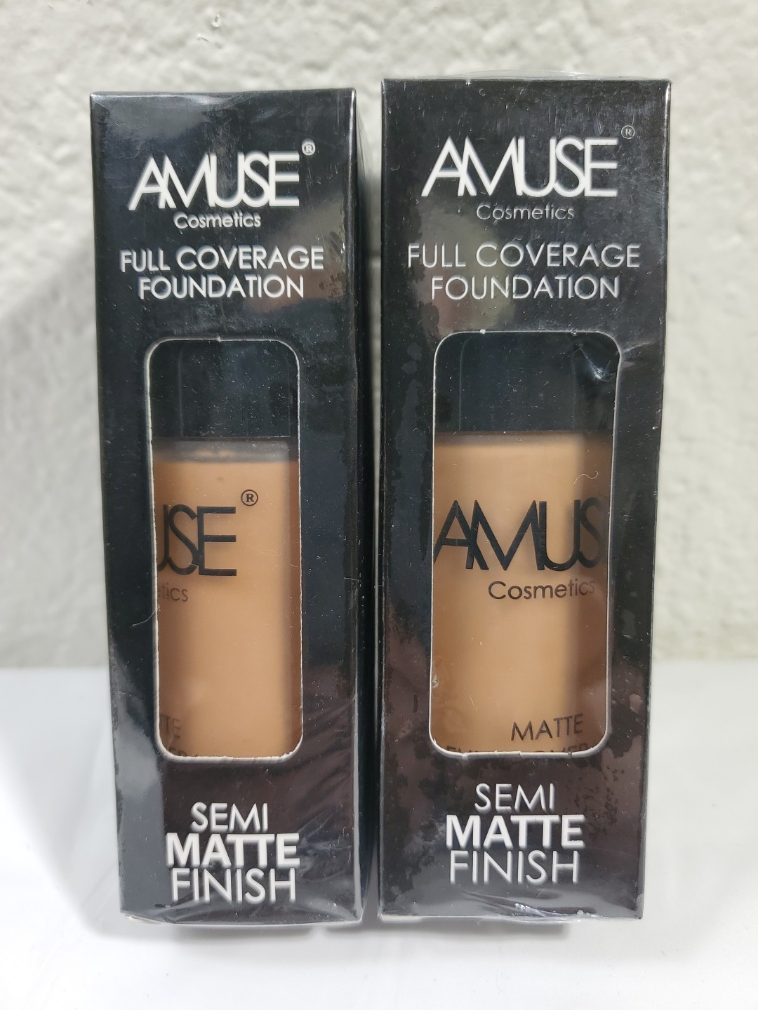 Amuse cosmetics-Full Coverage Semi Matte Finish Foundation-Cocoa-Sealed Lot of 2