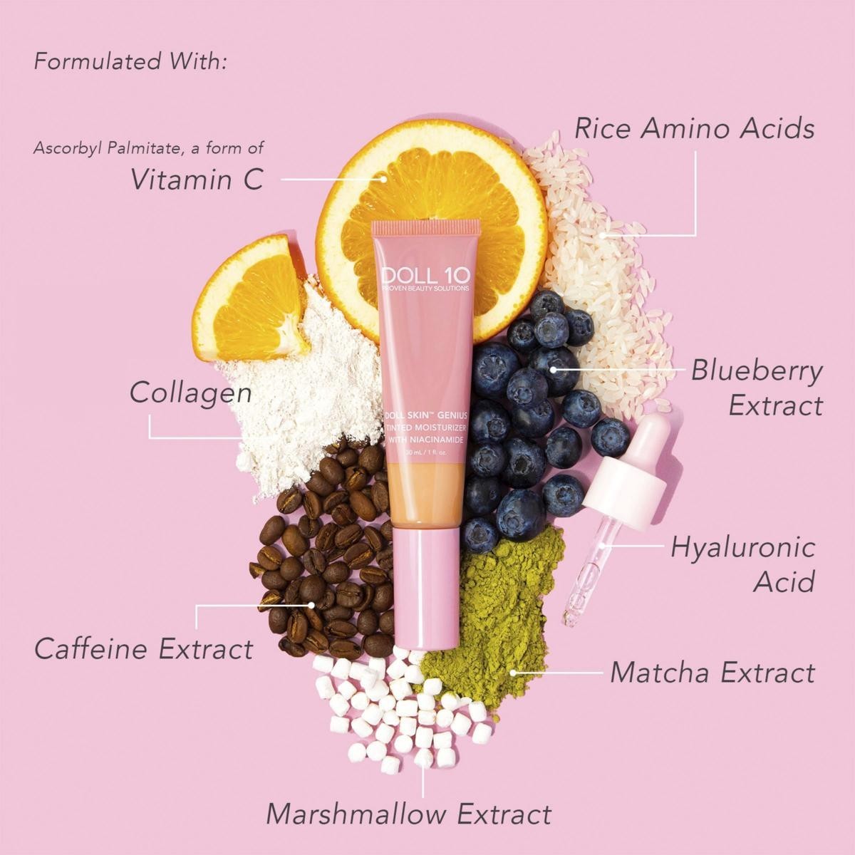 DOLL 10 ~ DOLL SKIN GENIUS TINTED MOISTURIZER ~ # 1 ~ 1 OZ