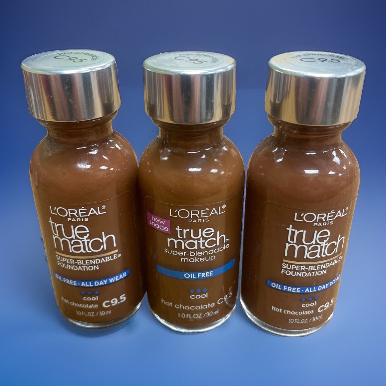 Loreal True Match Super Blendable Foundation C9.5 Hot Chocolate Cool 3 Bottles