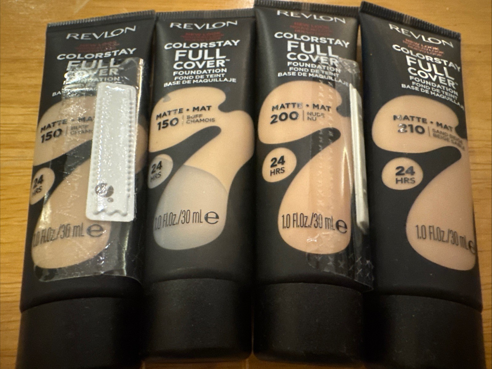 Revlon ColorStay Full Cover Longwear Matte Foundation Mixed Lot Of 4 Pcs 3 Shade