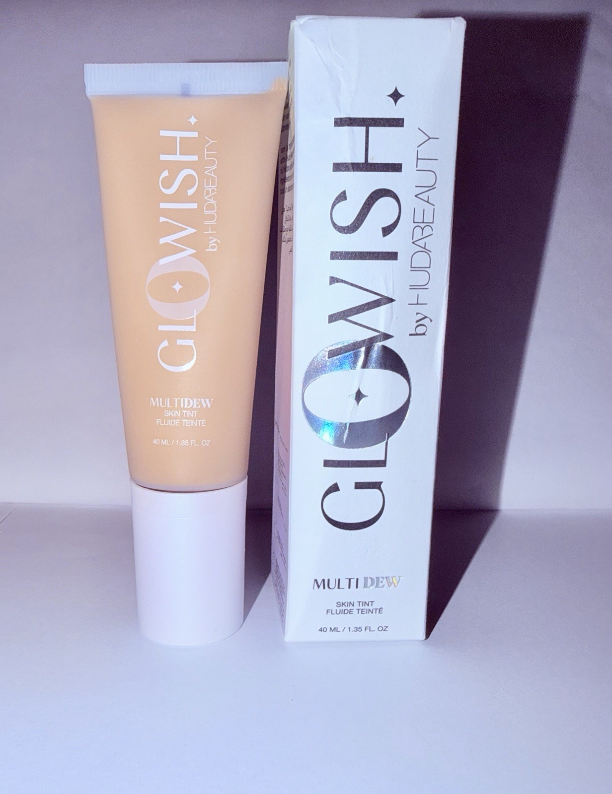 GloWish by Huda Beauty MultiDew Skin Tint 07 Tan Light 1.35 oz New in Box