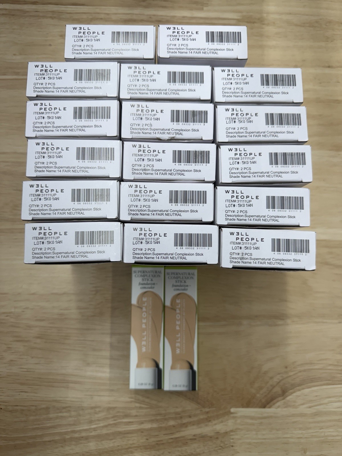 Lot Of 36. Well People Supernatural Complexion Stick Foundation 14 FAIR NEUTRAL