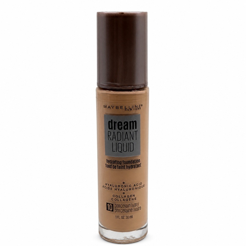 Maybelline Dream Radiant Liquid Foundation 10 Porcelain Ivory 1oz