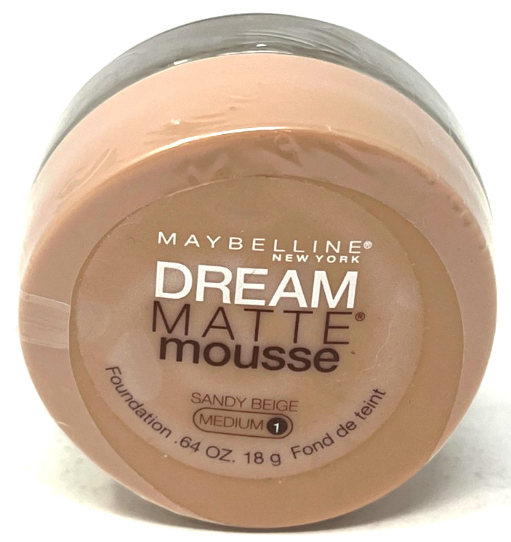 Maybelline Dream Matte Mousse Foundation Sealed 0.64 oz Medium 1 – Sandy Beige