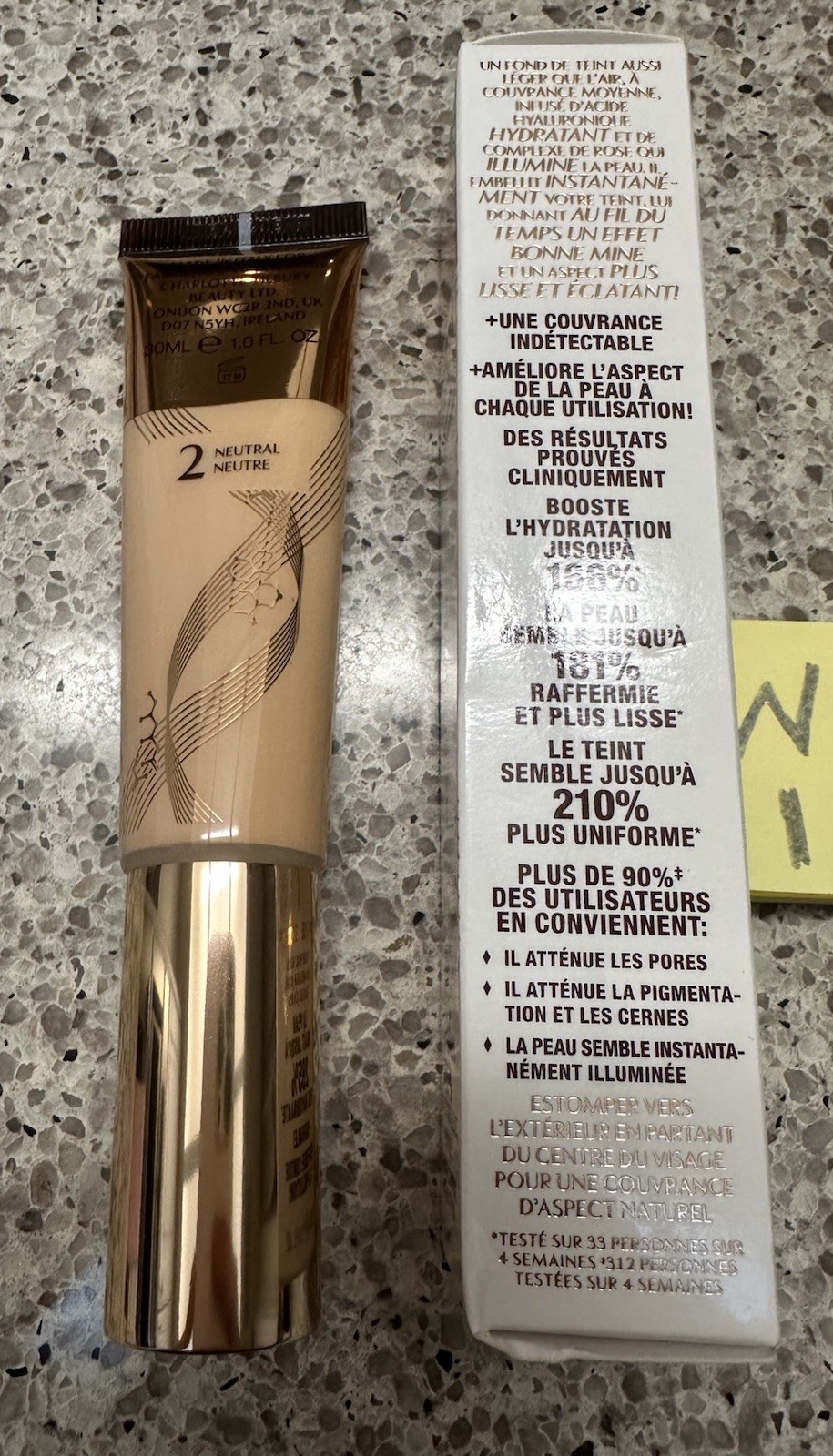Charlotte Tilbury Beautiful Skin Foundation #2 NEUTRAL 1oz/30mL FULL SZ SEAL $49