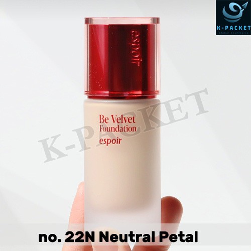 ESPOIR Be Velvet Foundation 30g #22N Neutral Petal Korean Seller KOREA MADE NEW