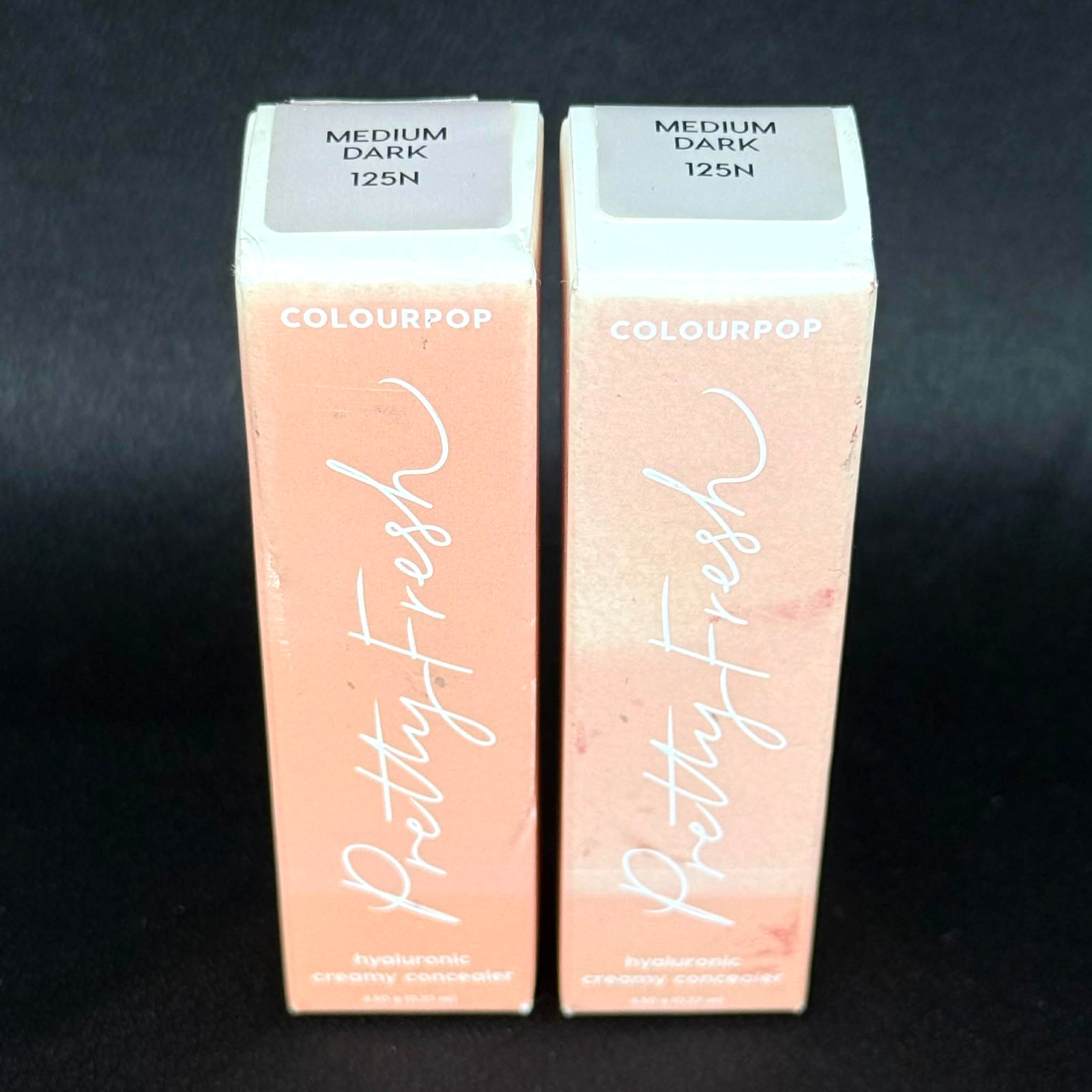 Lot of 2 ColourPop Pretty Fresh Cosmetic Concealer Medium Dark 125N 1 fl oz NEW