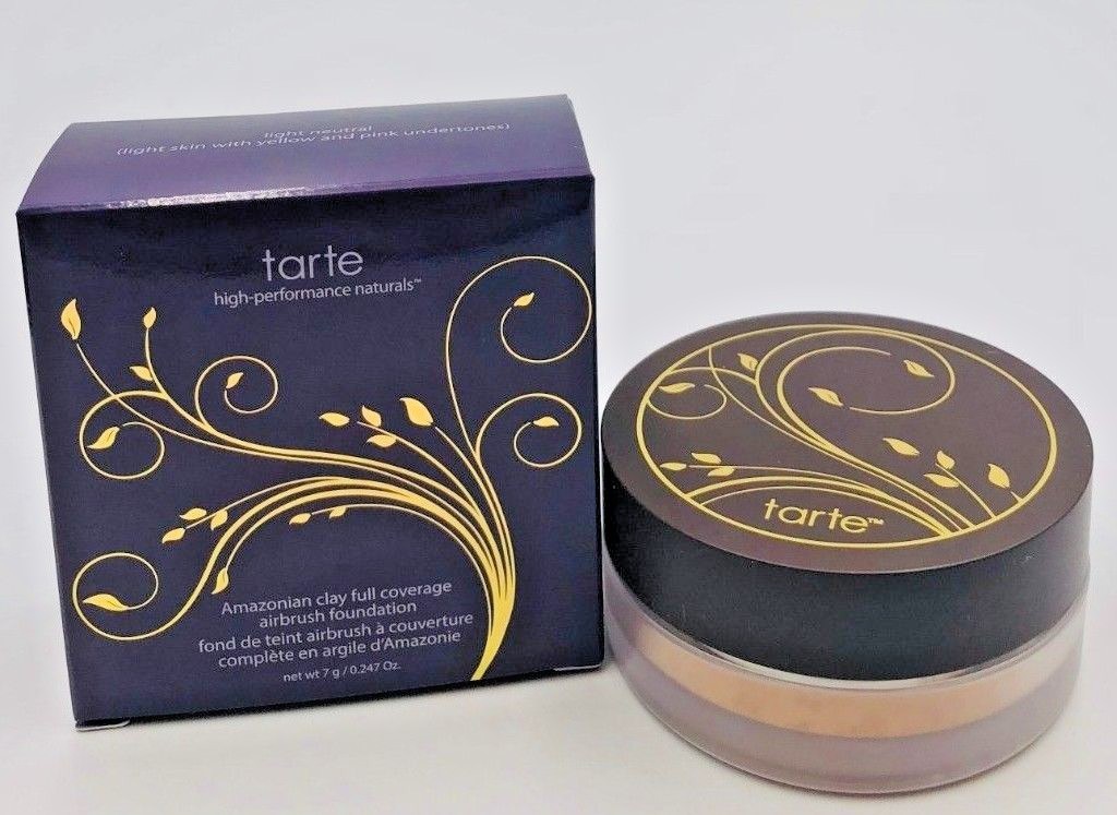 Tarte Amazonian Clay Full Coverage Airbrush Foundation Light Neutral NIB Fresh