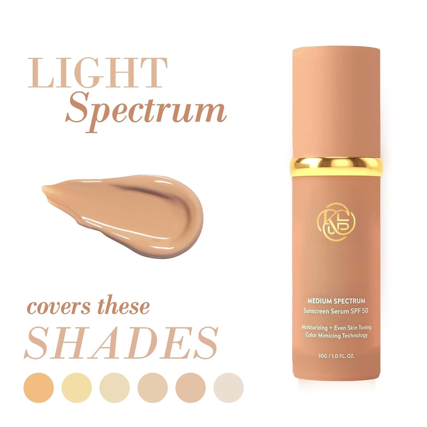 Base maquillaje 4 en 1 espectro medio 50 hidratante cambio color larga duracion