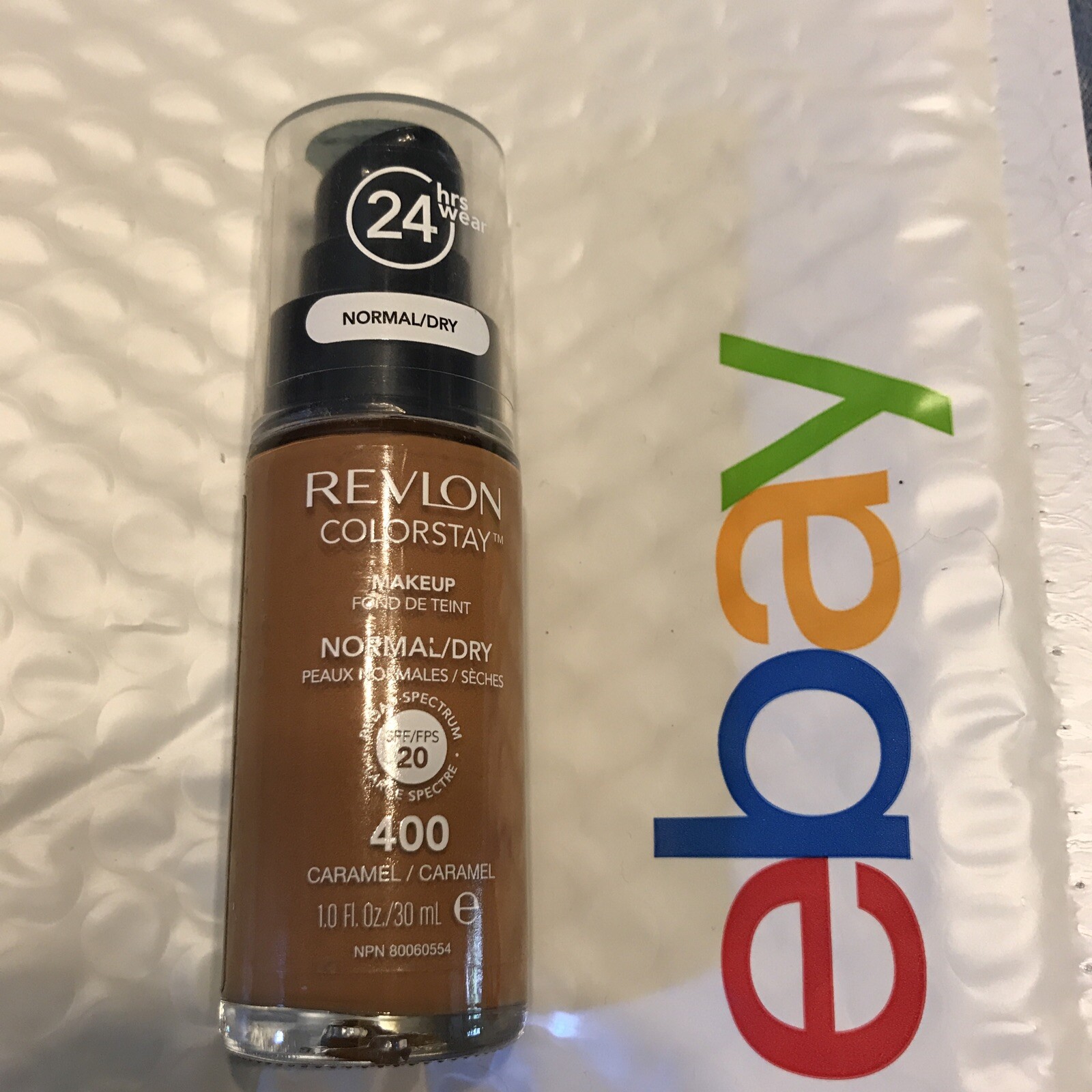 Revlon Colorstay 24HR Foundation Normal/Dry 400 CARAMEL SPF20 sealed NWOB pump