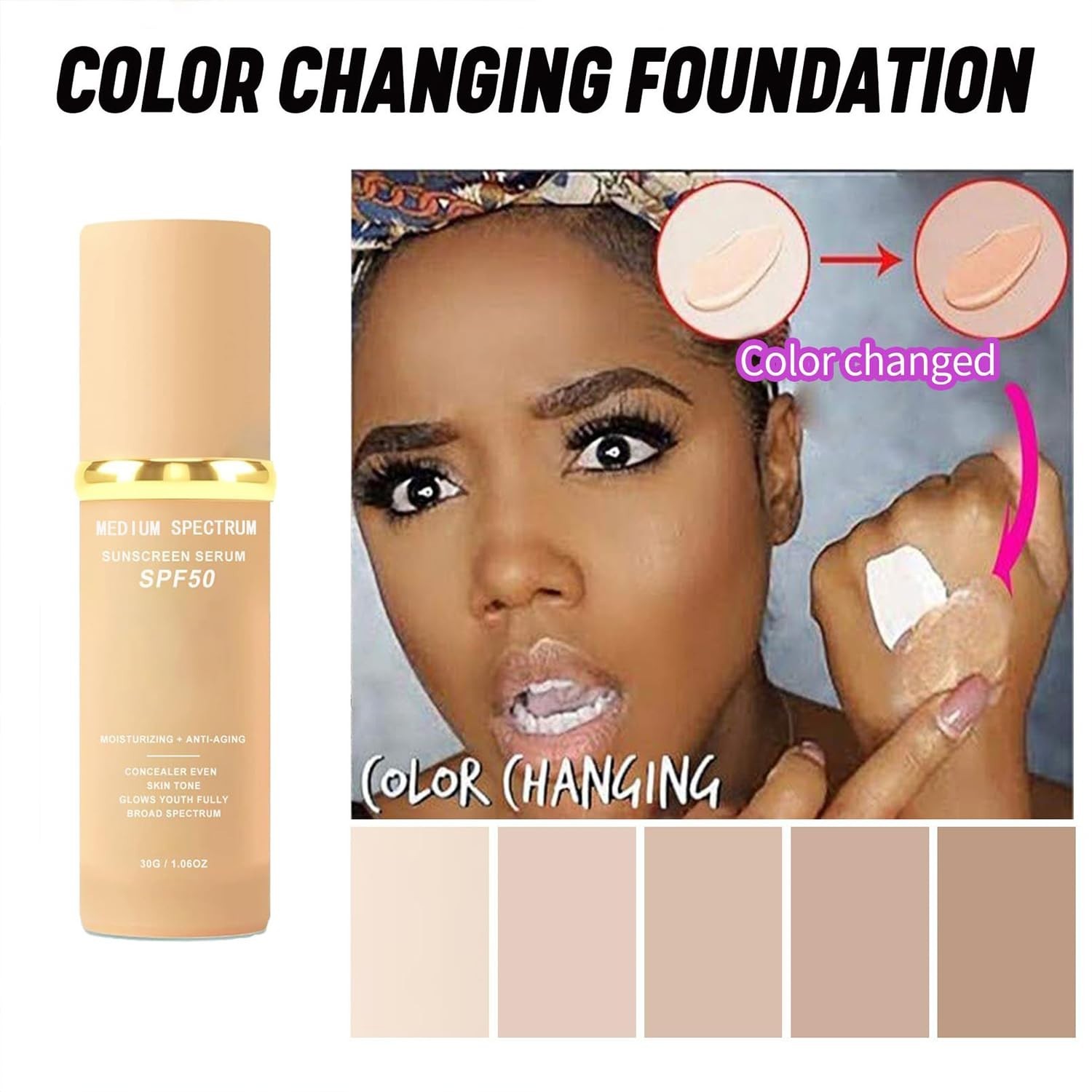 All-in-One Magic Foundation Lotion – SPF 50 Hydrating Full Coverage for All Skin