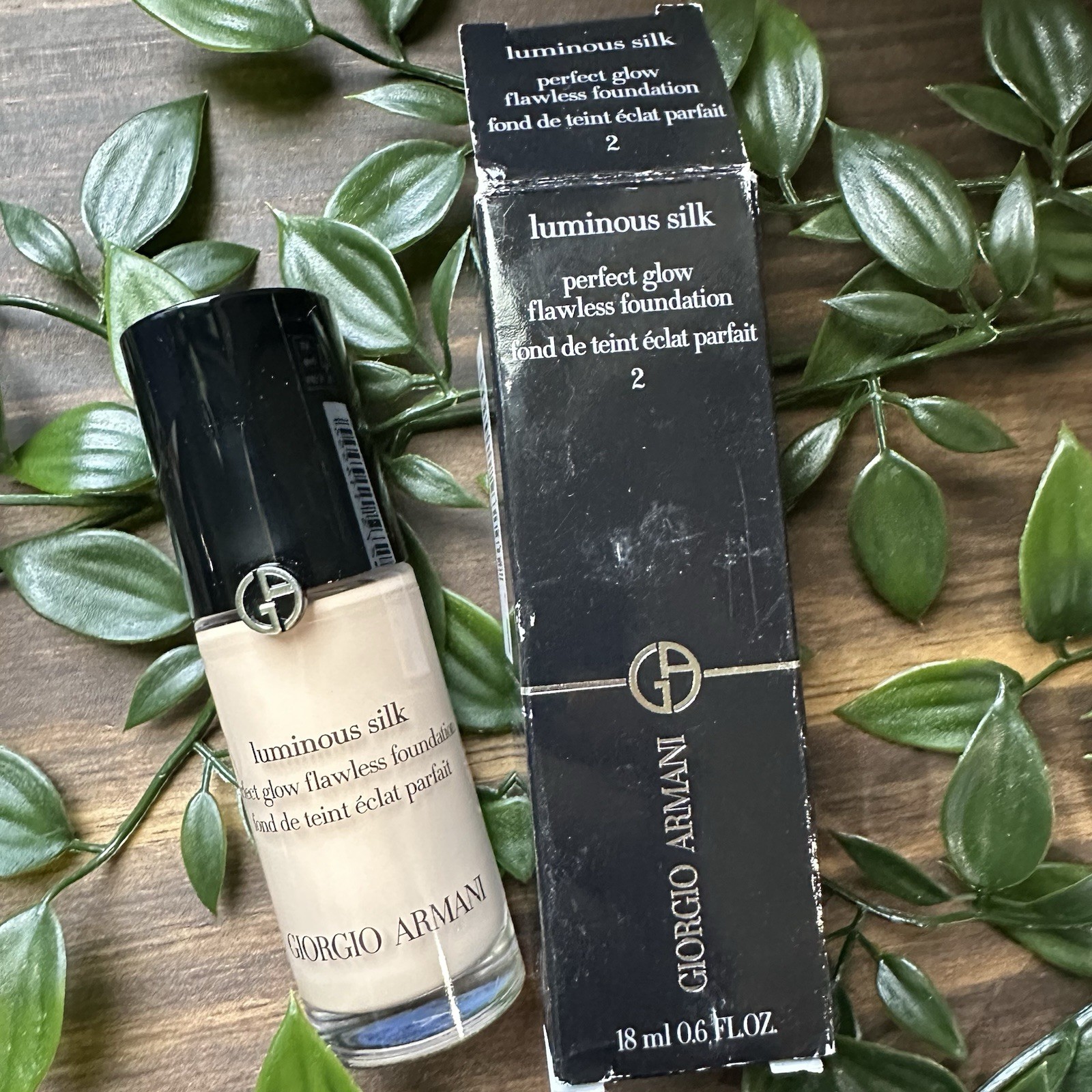 Giorgio Armani Luminous Silk Foundation – Shade 2 – Travel Size 0.6 oz – BNIB