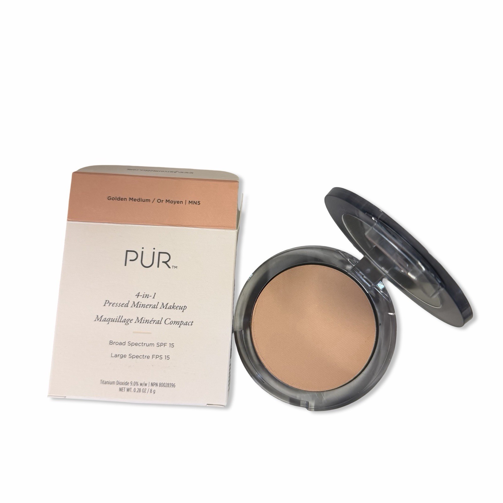 PUR Minerals 4-in-1 Pressed Mineral Makeup Powder Foundation Golden Medium MN 5