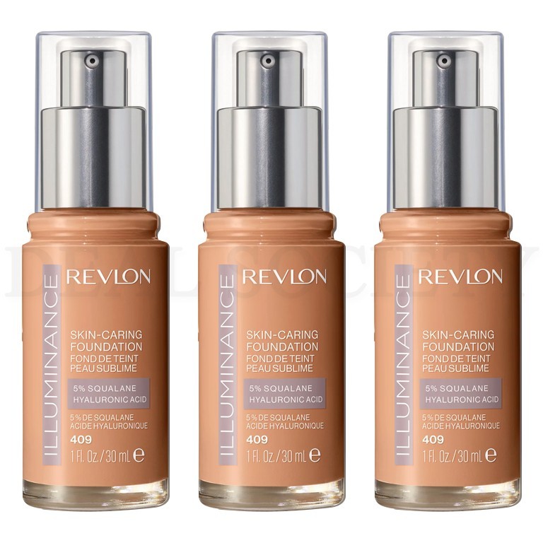 Revlon Illuminance Skin-Caring Foundation 409 Brulee 1oz Lot of 3