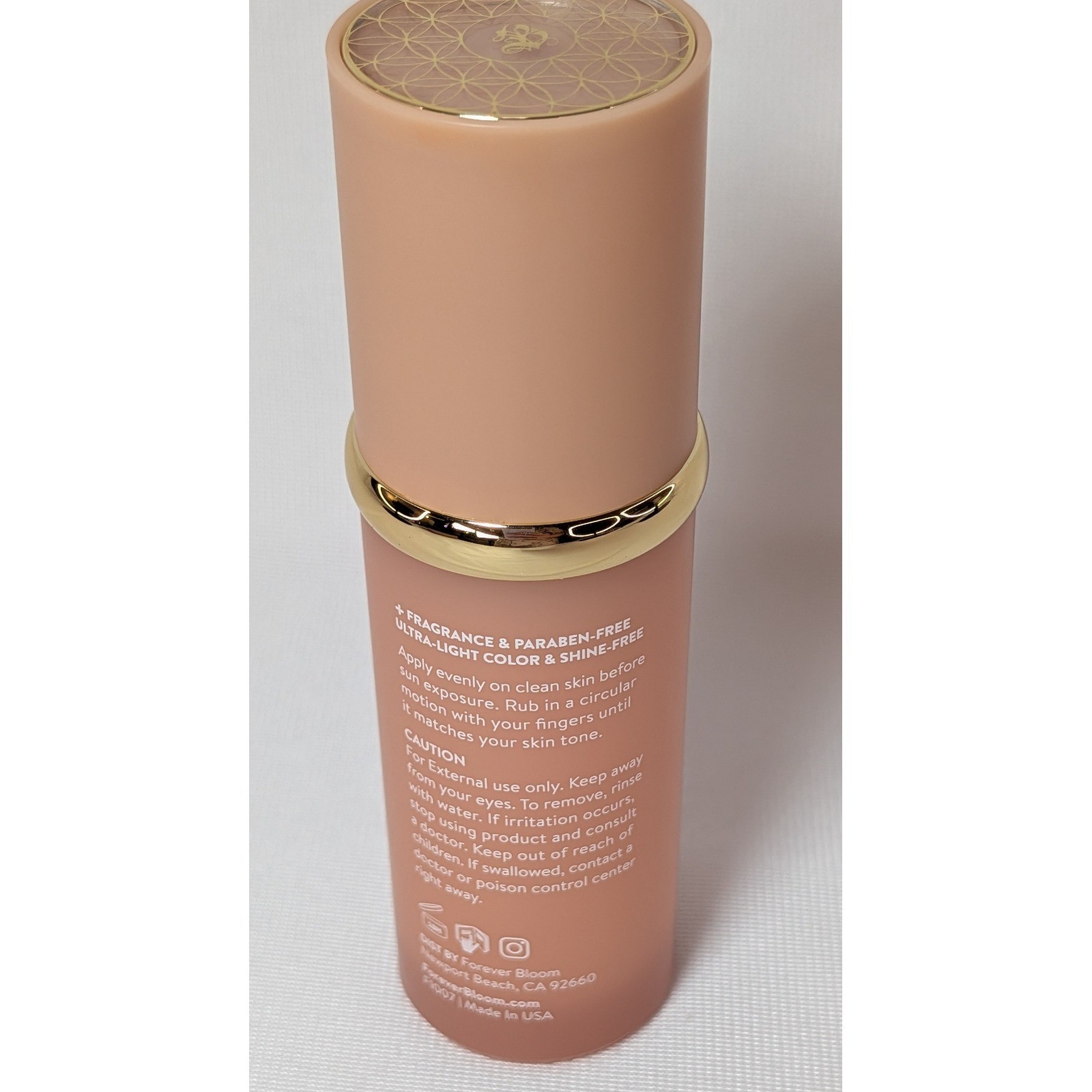 Forever Bloom Biomimic Foundation Medium Spectrum Sunscreen Serum SPF 50 1oz New