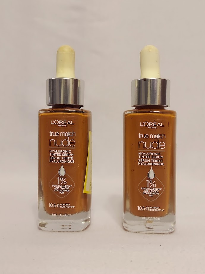 Lot of 2 L’Oreal True Match Nude Tinted Serum Foundation 10.5 – 11 Rich Deep