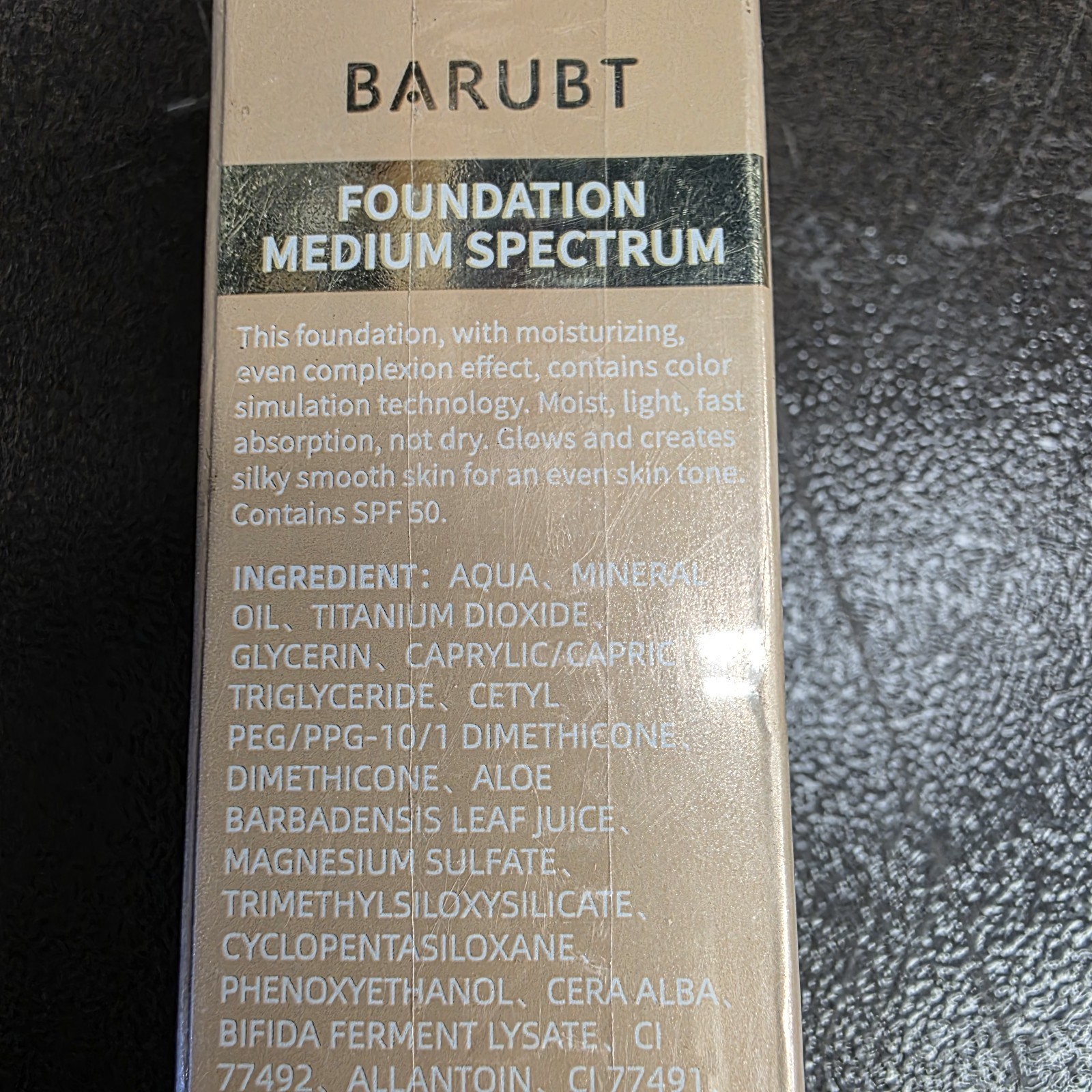 3 x Barubt Foundation Medium Spectrum Sunscreen Serum SPF 50 1.4oz NEW