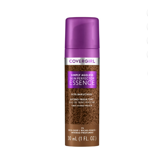 COVERGIRL Simply Ageless Skin Perfector Essence Liquid Foundation, 75 Rich-Deep