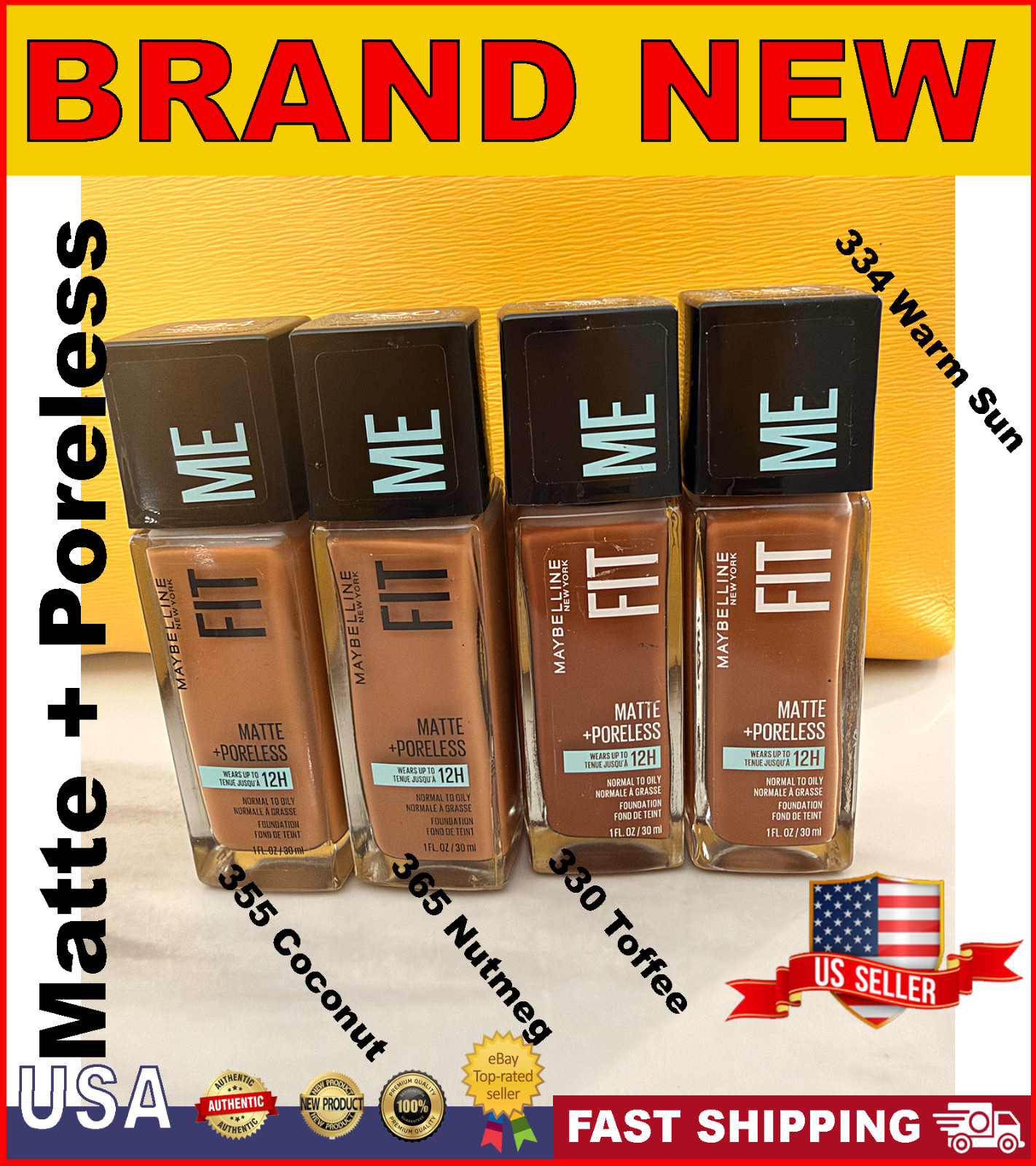 Maybelline Fit Me Matte + Poreless normal to Oily wears up to 12 hours | 4 SET