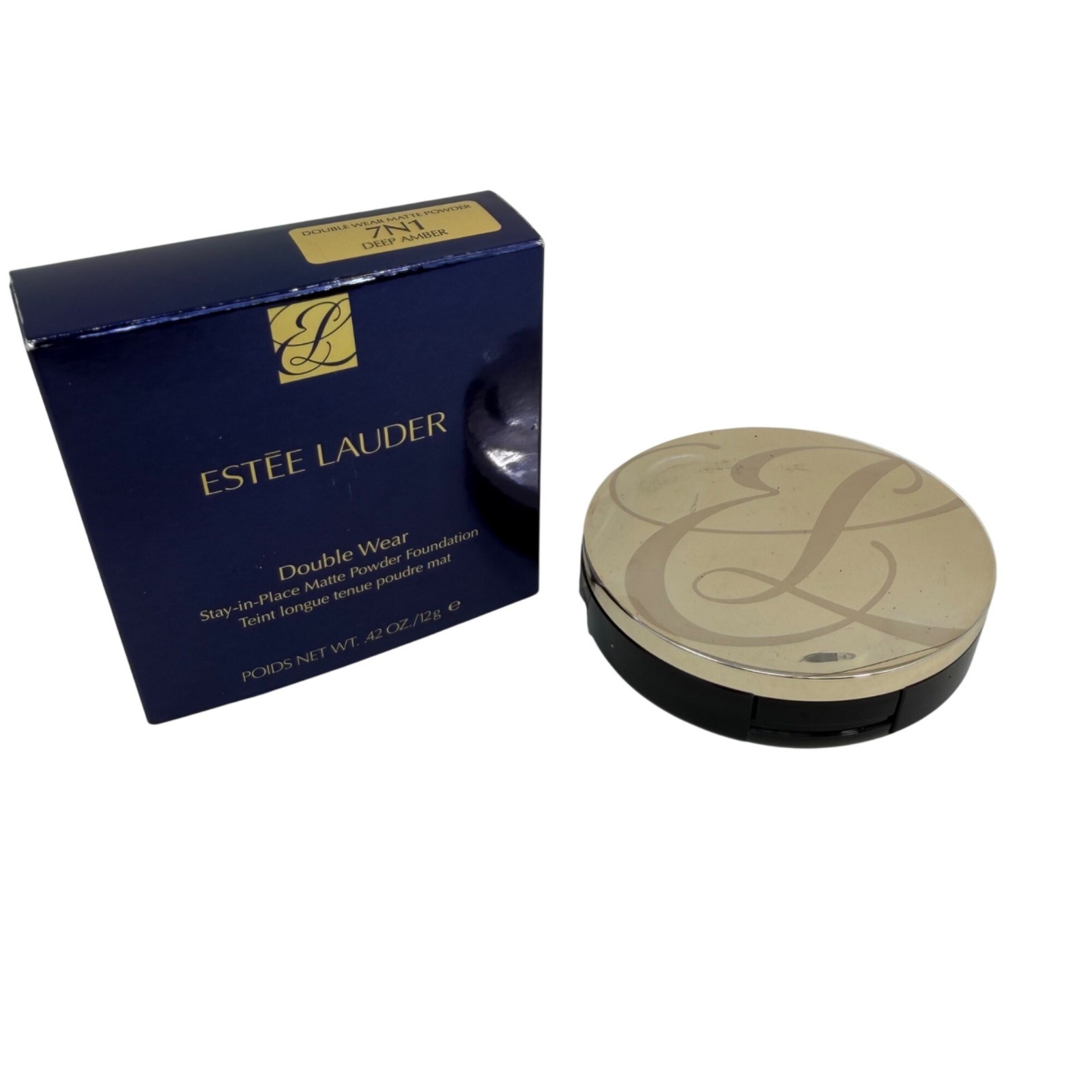 Estee Lauder Double Wear Powder Foundation 7N1 Deep Amber – New .42oz